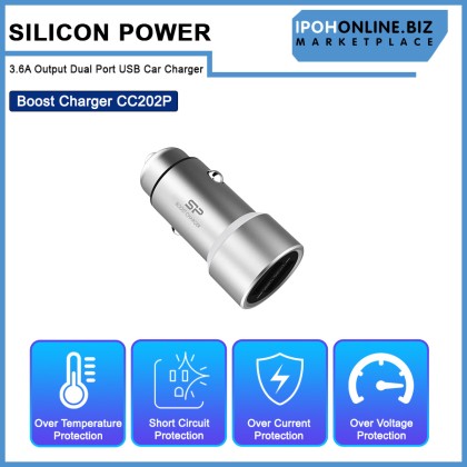 Silicon Power Boost Charger CC202P 3.6A Output Dual Port USB Car Charger